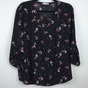 Warehouse One Peasant Blouse Sz Lrg